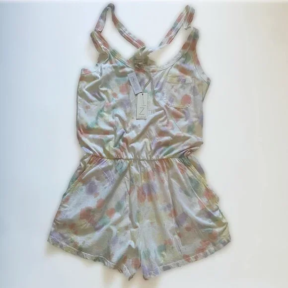 Z Supply Breezy Tie Dye Romper Organic Cotton NEW WITH TAGS Lounge - Picture 6 of 16